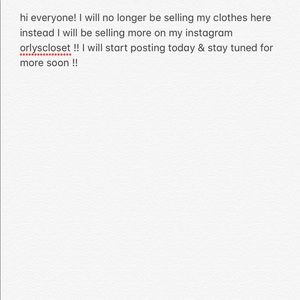 follow @ orlyscloset on instagram